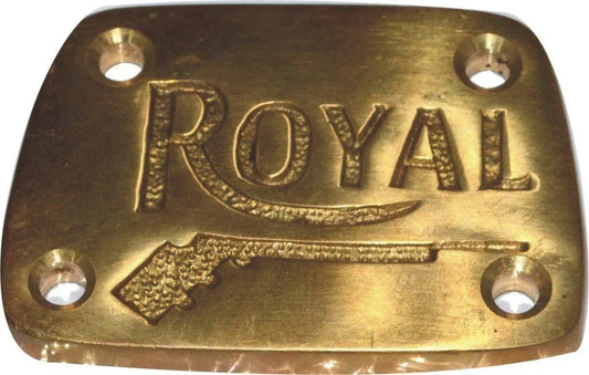 Royal Enfield brass tappet cover, durable metal, designed for motorcycle engine protection