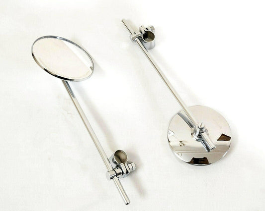 Fits Royal Enfield BULLET 350cc 500cc CHROME SIDE REAR VIEW MIRROR 22MM CLAMP - StellerGear