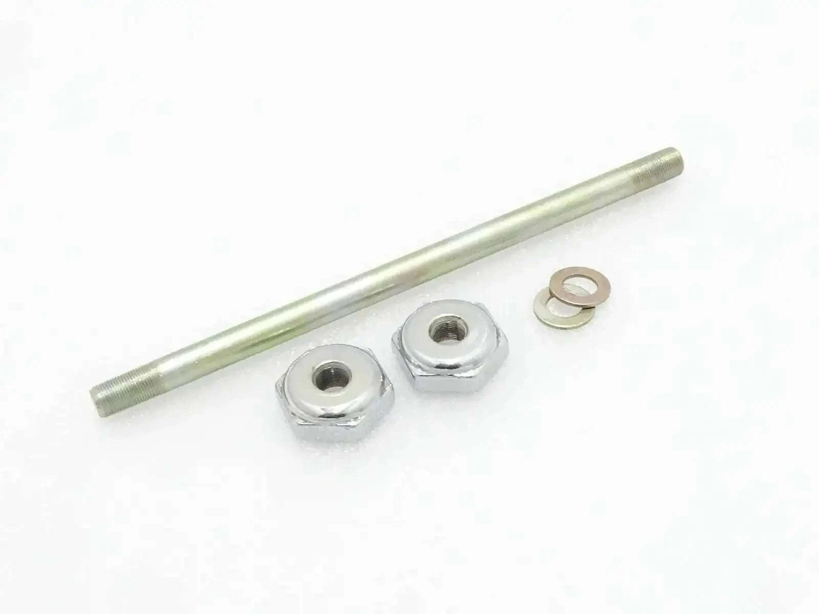 ROYAL ENFIELD BULLET FOUNDATION REAR SUSPENSION AXLE & CHROMED NUT - StellerGear