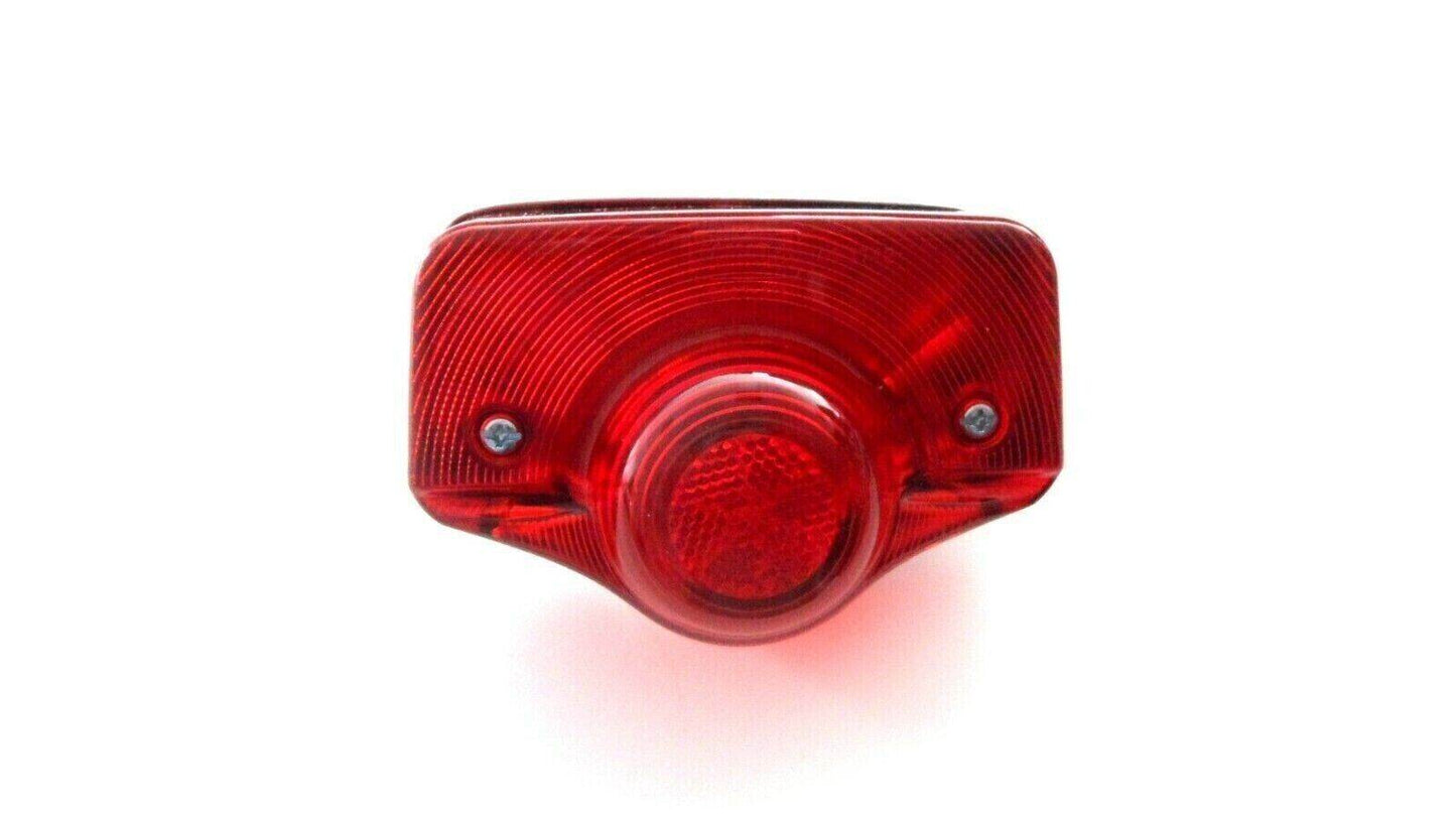 Royal Enfield Bullet rear brake light with a red lens for enhanced visibility