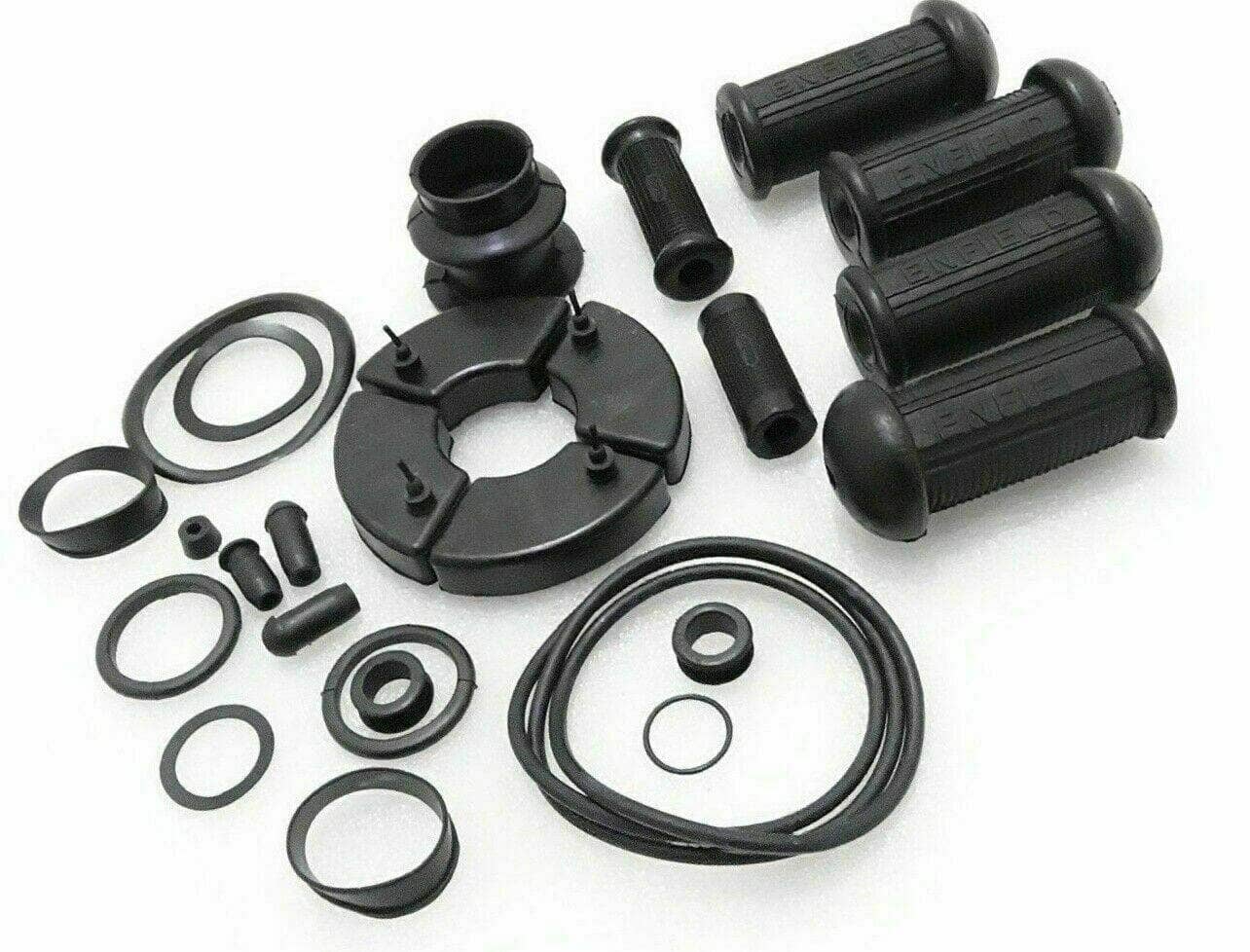 Royal Enfield Bullet rubber kit with various components for complete replacement and maintenance