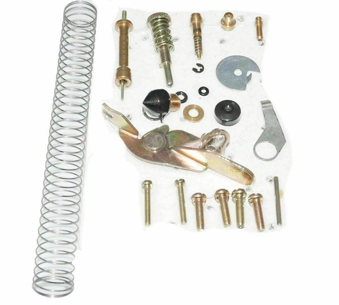Royal Enfield carburetor kit including springs, screws, and essential components for overhauling
