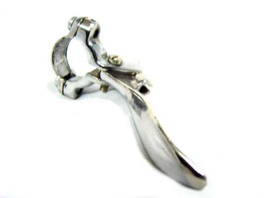 Chrome-plated royal enfield clutch lever replacement, durable metal, essential for smooth motorcycle operation