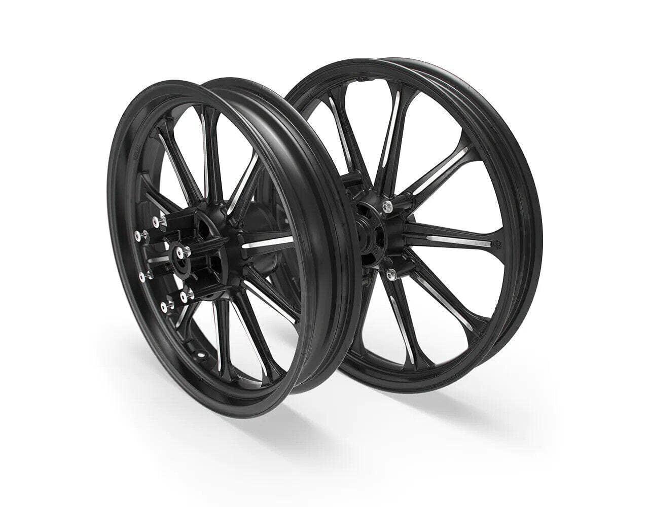 Black Style 2 Alloy Wheels" Rim- Dual For Fits Royal Enfield Classic 350 - StellerGear