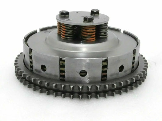 Complete assembly of Speed 4 clutch plates, designed for Royal Enfield motorcycles, featuring durable materials.
