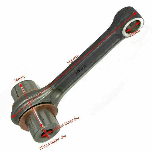 Connecting Rod for Royal Enfield, 205mm length, steel, essential engine part for motorcycle performance