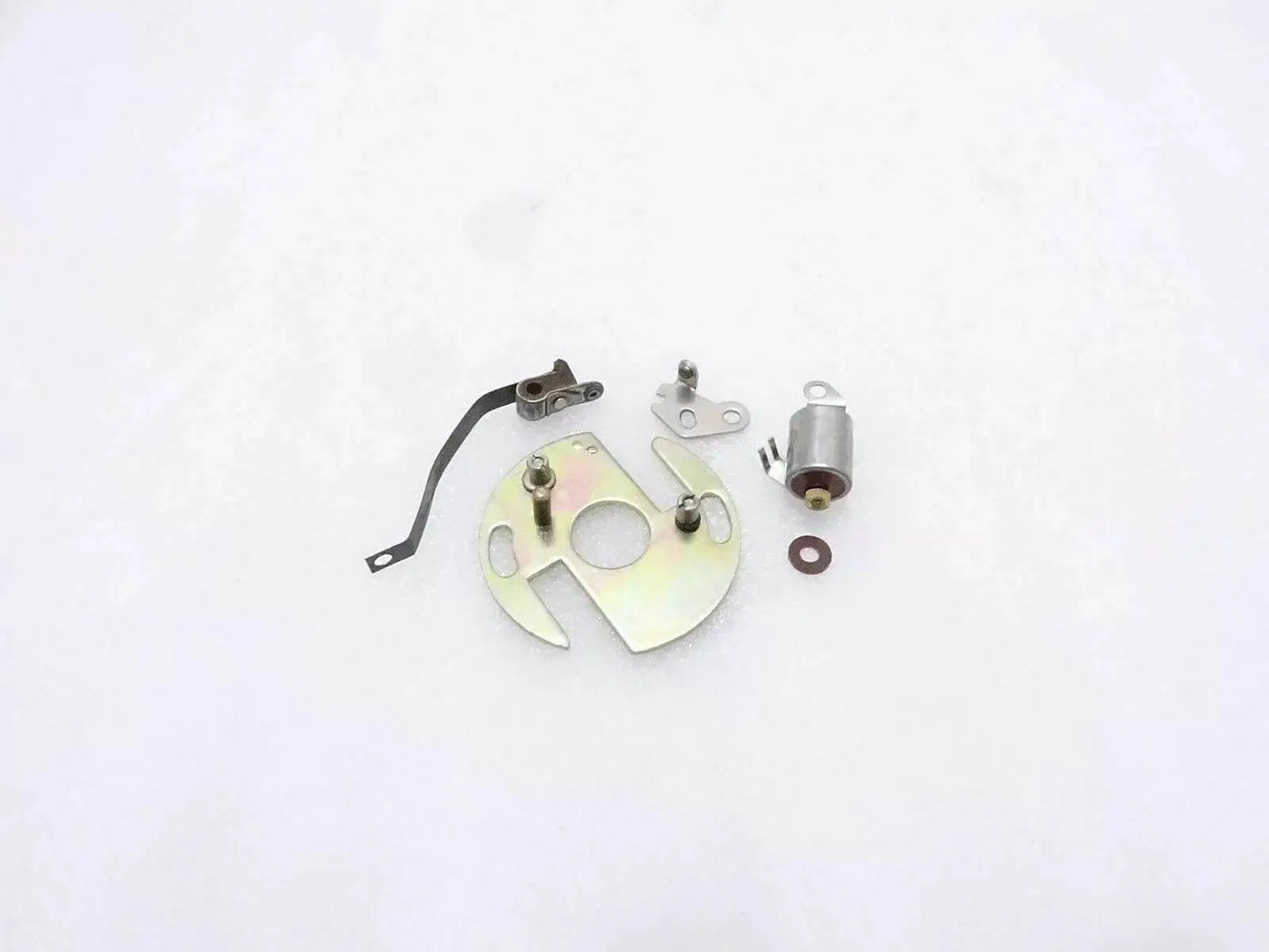 Royal Enfield distributor plate assembly including mounting hardware and ignition components