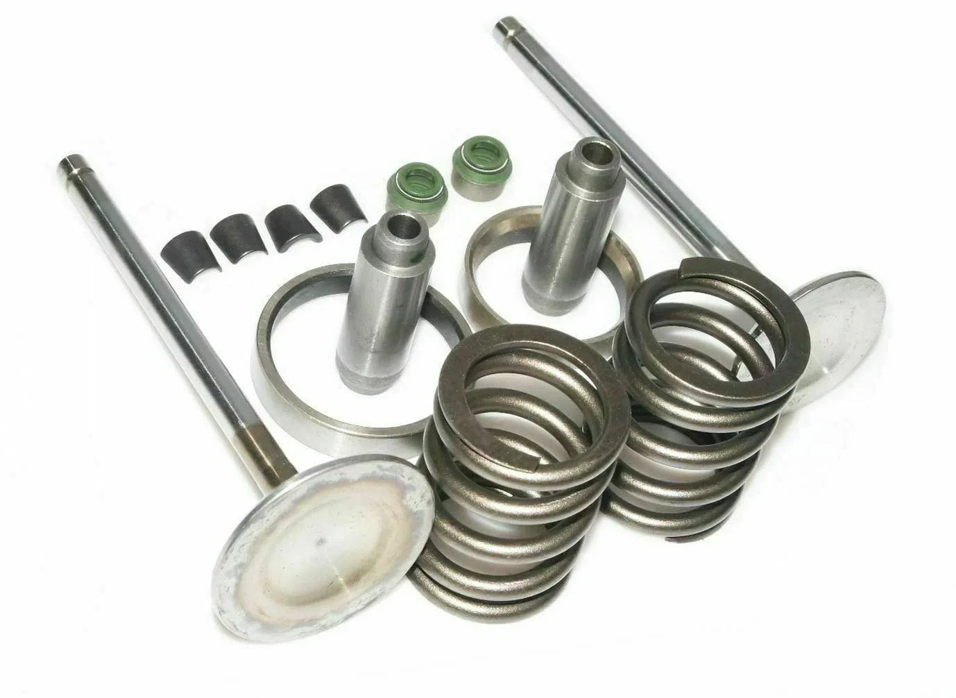 Royal Enfield valve repair major kit with steel components, including valves, seals, and springs for engine maintenance