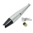 Exhaust Silencer Shark Shape Glass Wool W-O Baffle Fits Royal Enfield - StellerGear