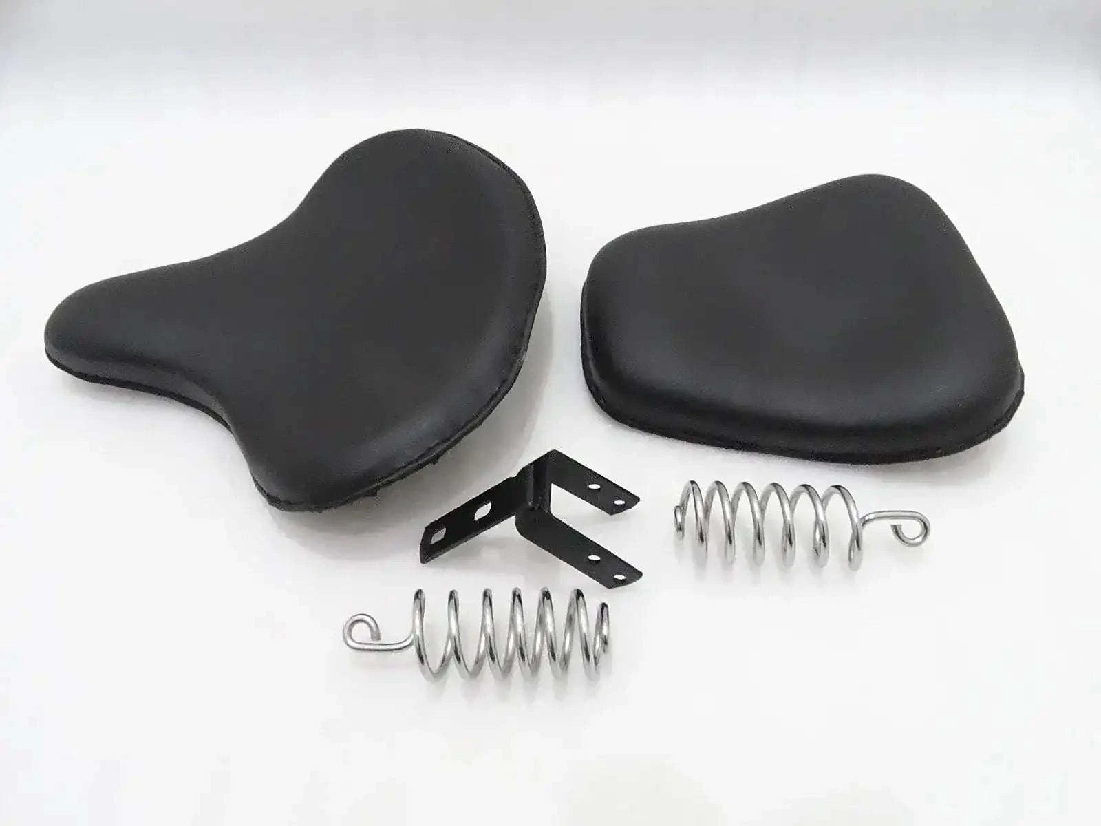 ROYAL ENFIELD HARLEY STYLE FRONT & REAR LEATHERITE COMPLETE SEATS - StellerGear