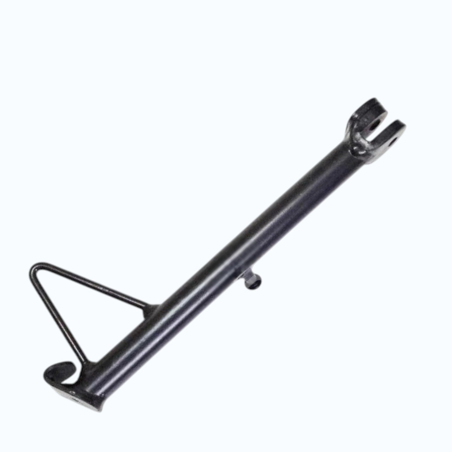 Royal Enfield Himalayan 411 side stand, heavy-duty steel, ideal for stable parking on uneven terrain