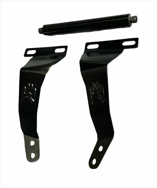 Mounting brackets and rod for GPS phone stand mount compatible with royal enfield himalayan