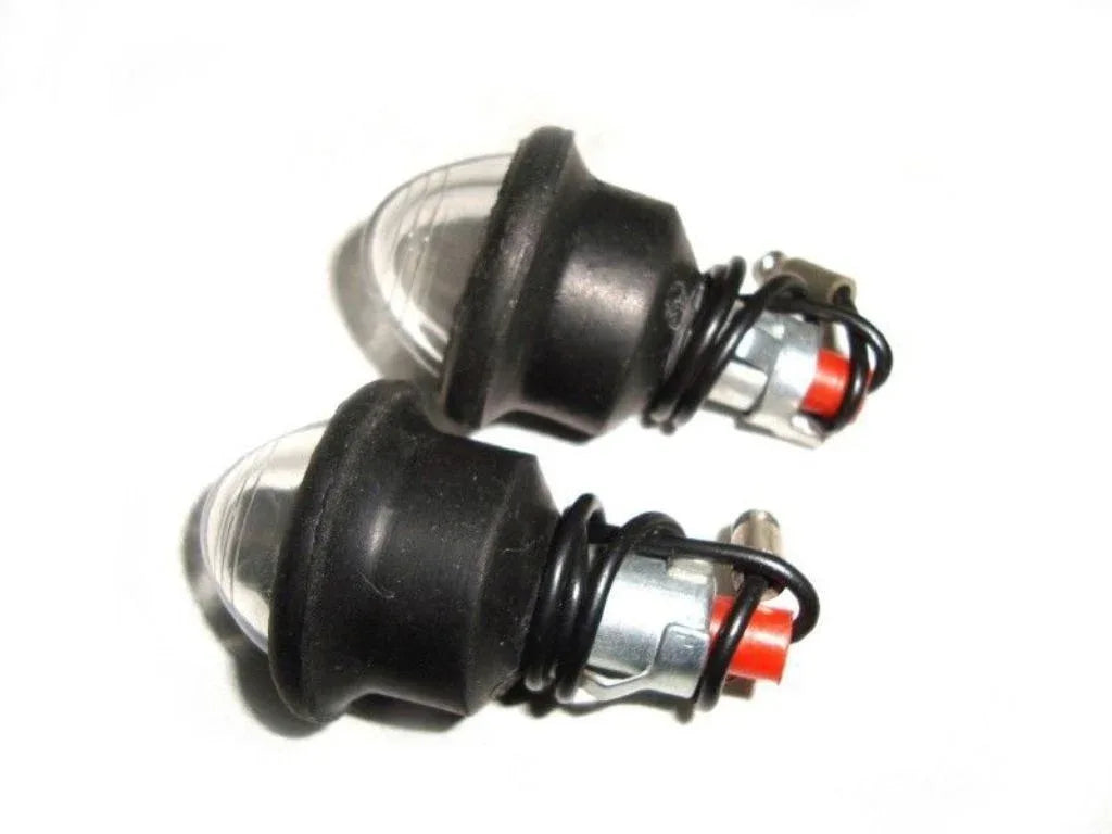 Royal Enfield replacement lights, durable plastic, compact size, ideal for motorcycle upgrades