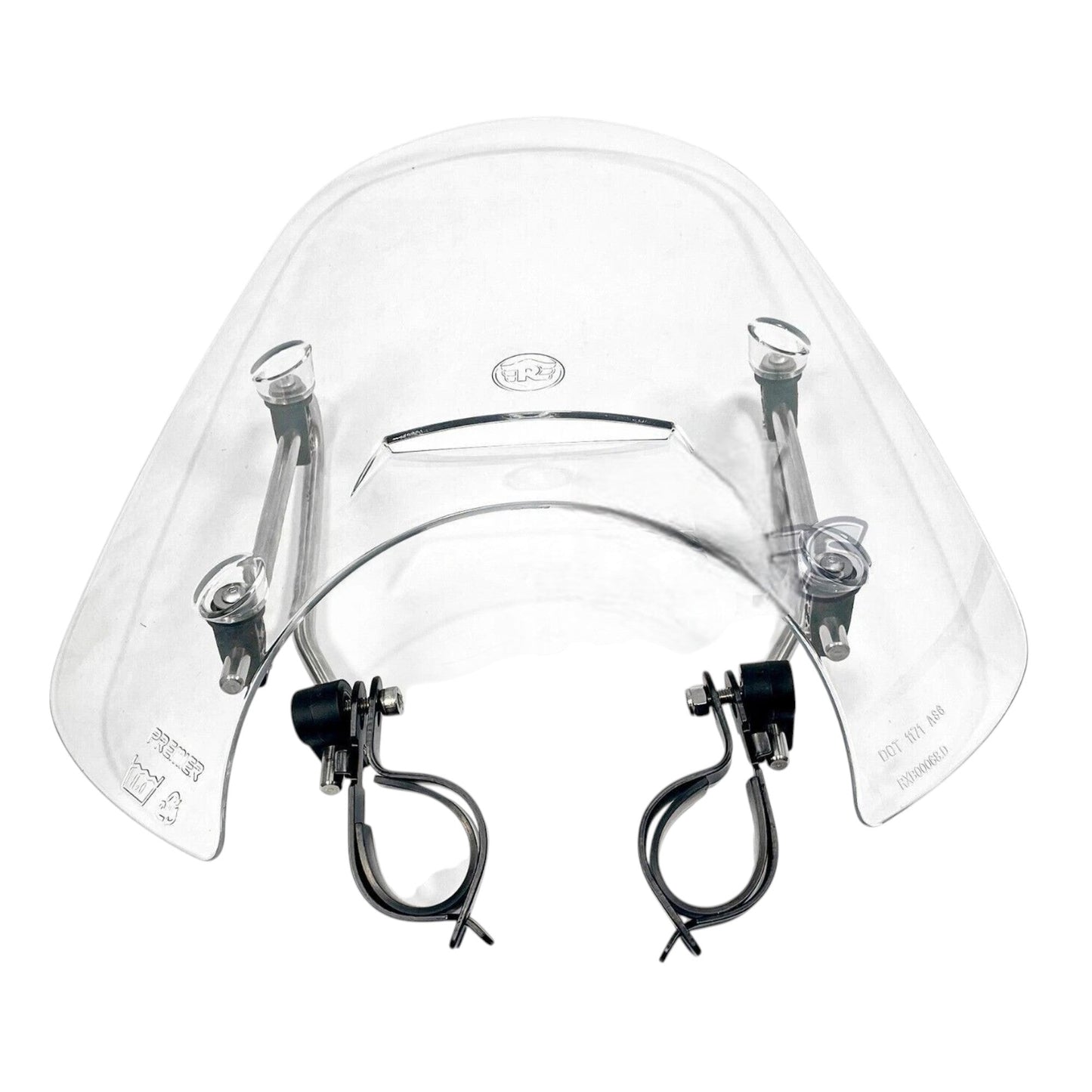 Royal Enfield Meteor 350 touring windshield, transparent, enhances riding comfort by reducing wind exposure
