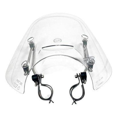 Royal Enfield Meteor 350 touring windshield, transparent, enhances riding comfort by reducing wind exposure
