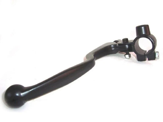 Royal Enfield motorcycle clutch lever, black steel, ergonomic design for easy handling
