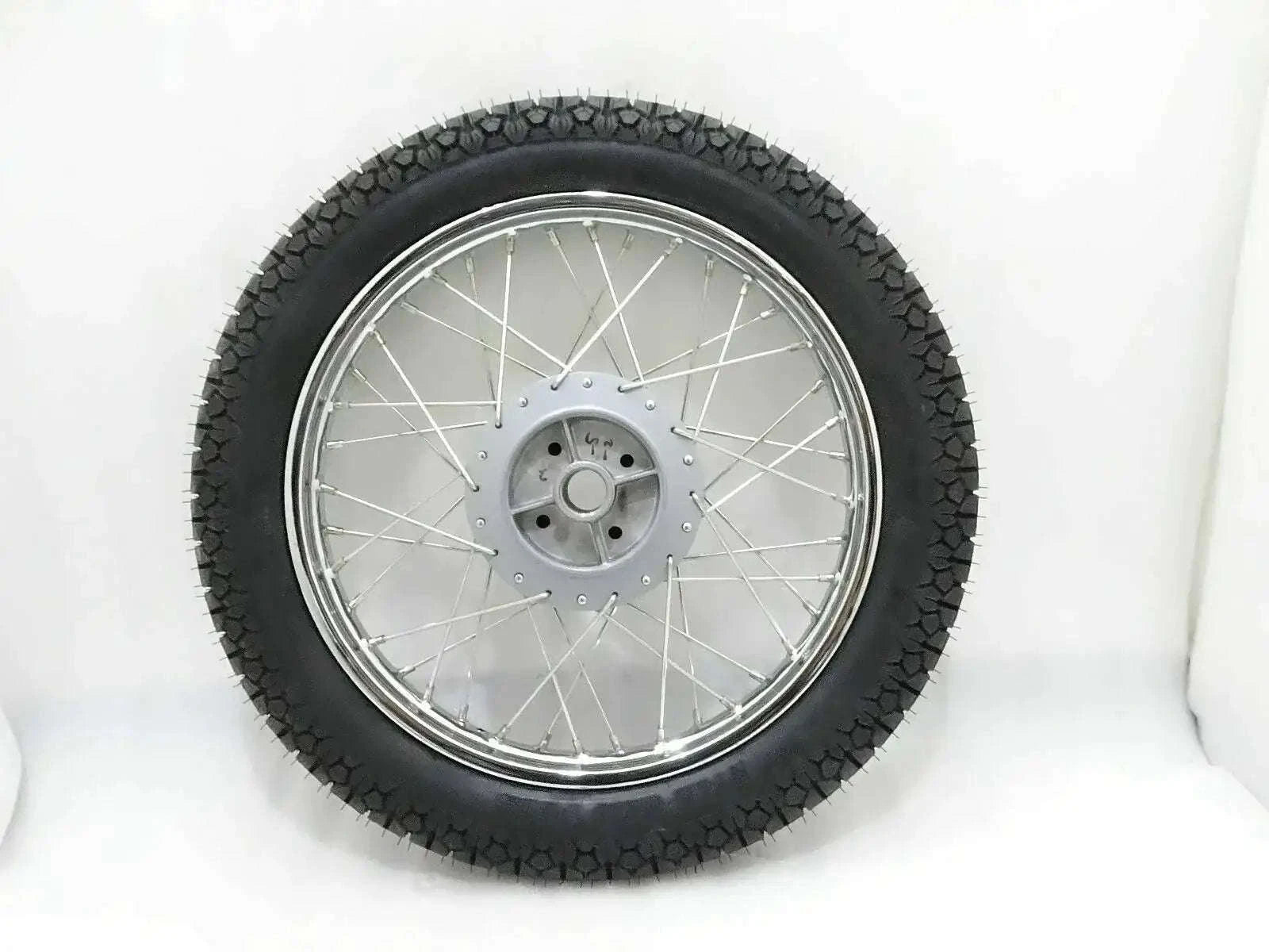 ROYAL ENFIELD REAR COMPLETE STEEL WHEEL RIM 19" TYRE + TUBE - StellerGear