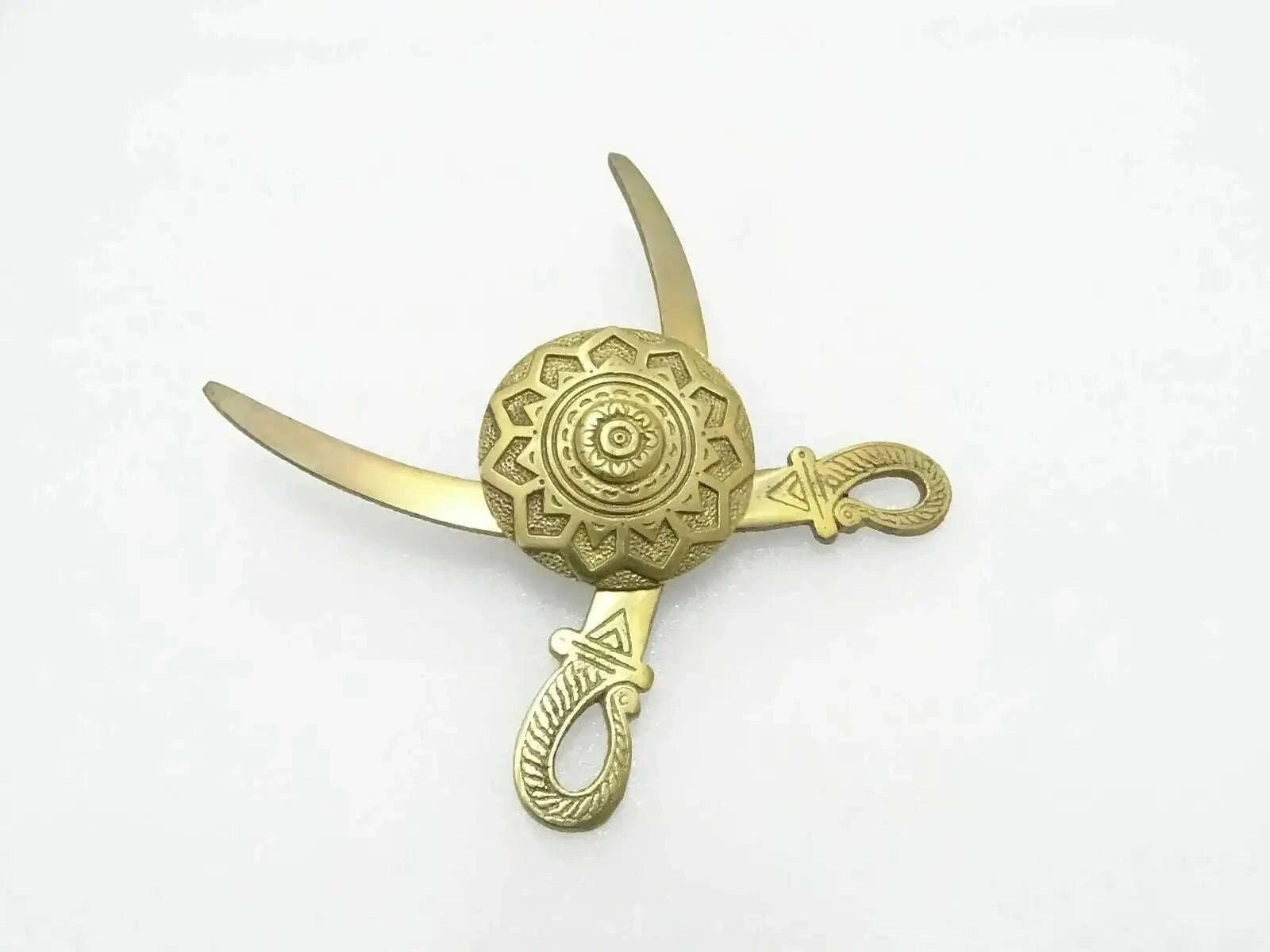 ROYAL ENFIELD REAR MUDGUARD BRASS SWORD BADGE - StellerGear