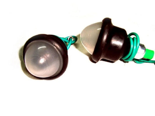 12V Royal Enfield Indicator Lights, plastic, round design, ideal for motorcycle signaling