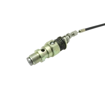 Complete decompressor assembly with cable for Royal Enfield motorcycles, durable metal, ensures efficient valve operation