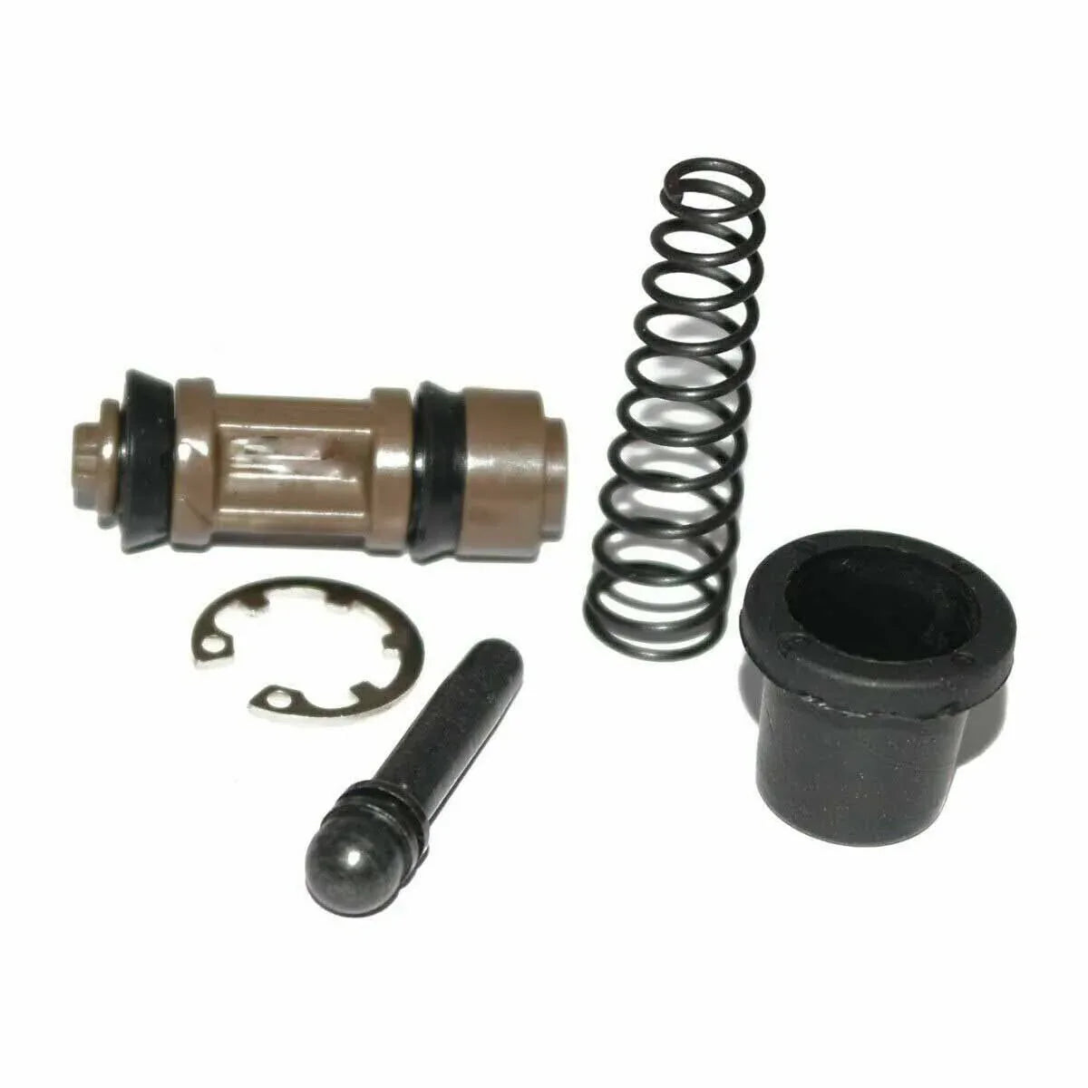 Royal Enfield disk brake master cylinder piston kit with spring, seals, and components for enhanced braking performance