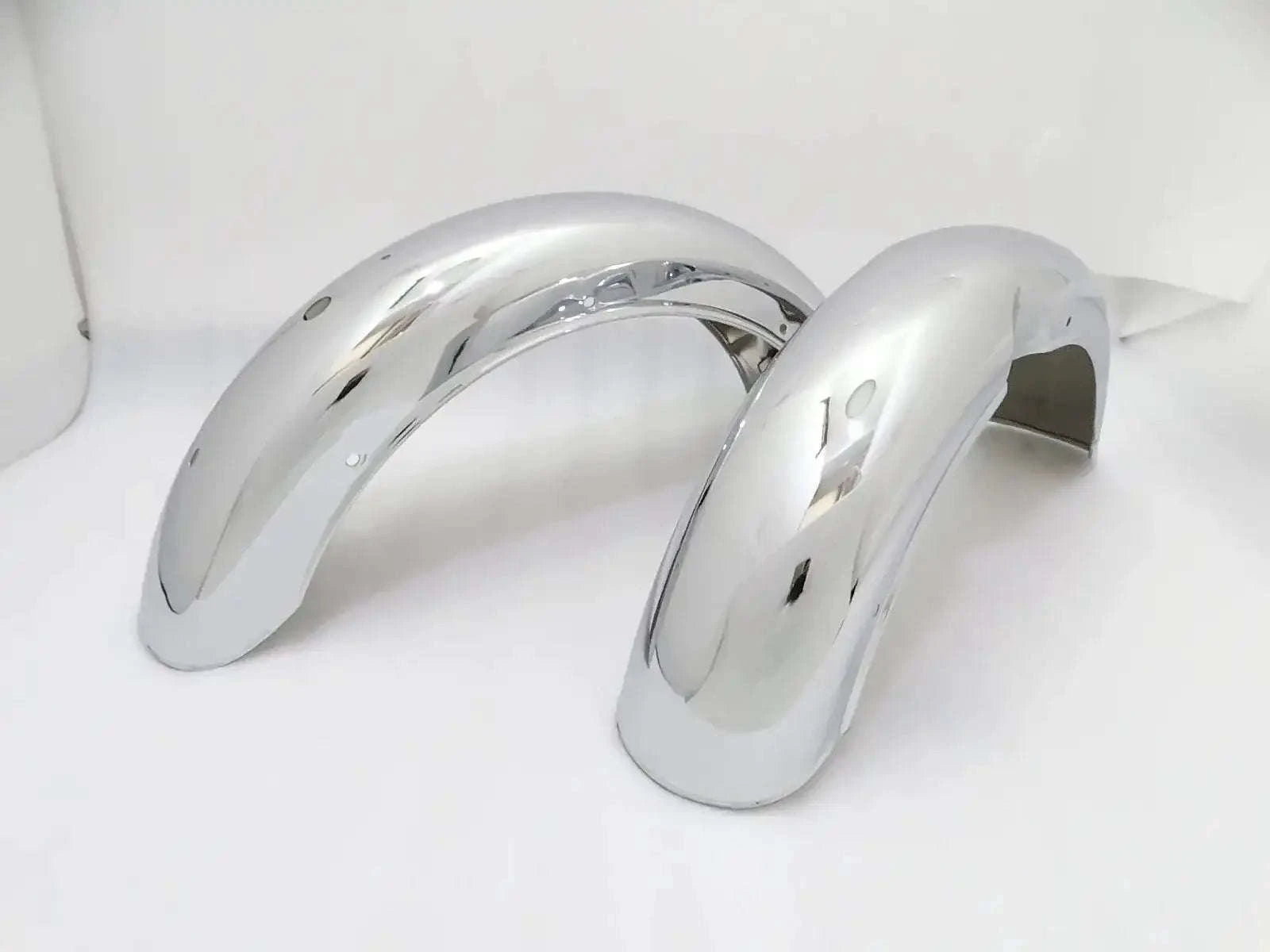 ROYAL ENFILED CLASSIC C5 500cc CHROMED MUDGUARD SET - StellerGear