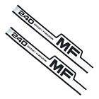 Fits Massey Ferguson 240 Tractor Bonnet Side Decal Emblem Sticker Set Of 2 Unit - StellerGear