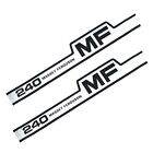 Fits Massey Ferguson 240 Tractor Bonnet Side Decal Emblem Sticker Set Of 2 Unit - StellerGear