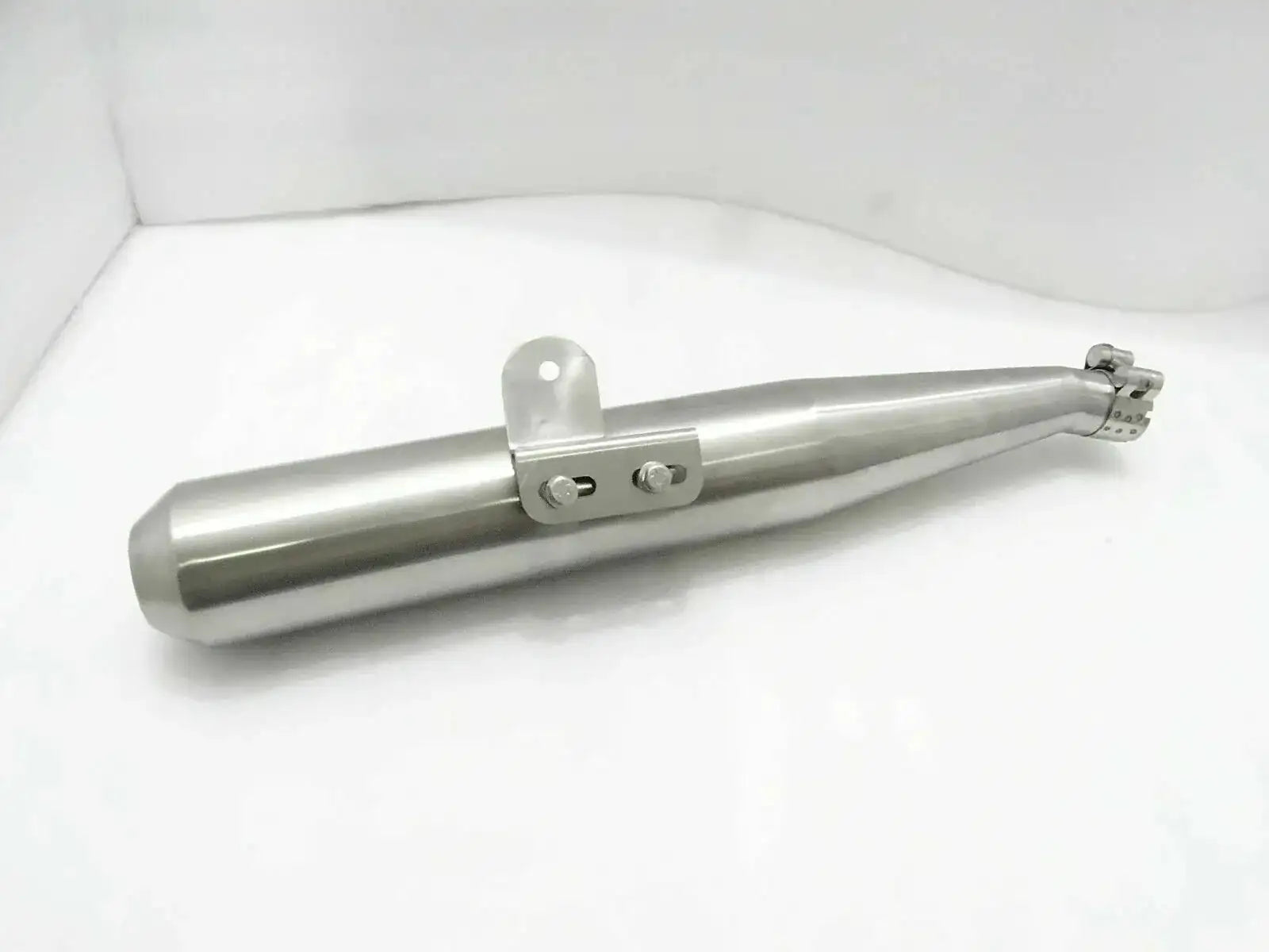 ROYAL ENFIELD 535cc GT CONTINENTAL SILENCER WITH FIXING CLAMP - S.STEEL - StellerGear