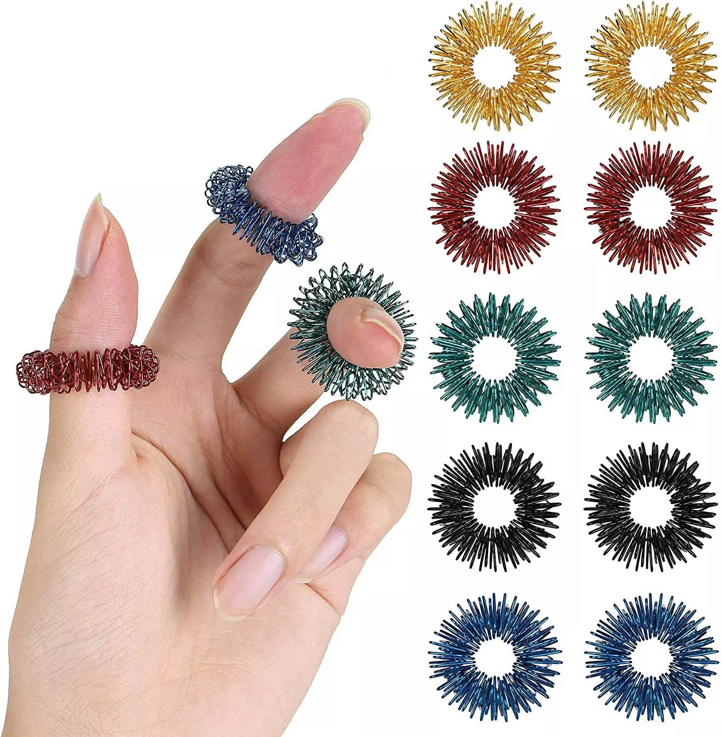 Acupressure Sujok Therapy Finger Massager Rings (Set of 500) - StellerGear