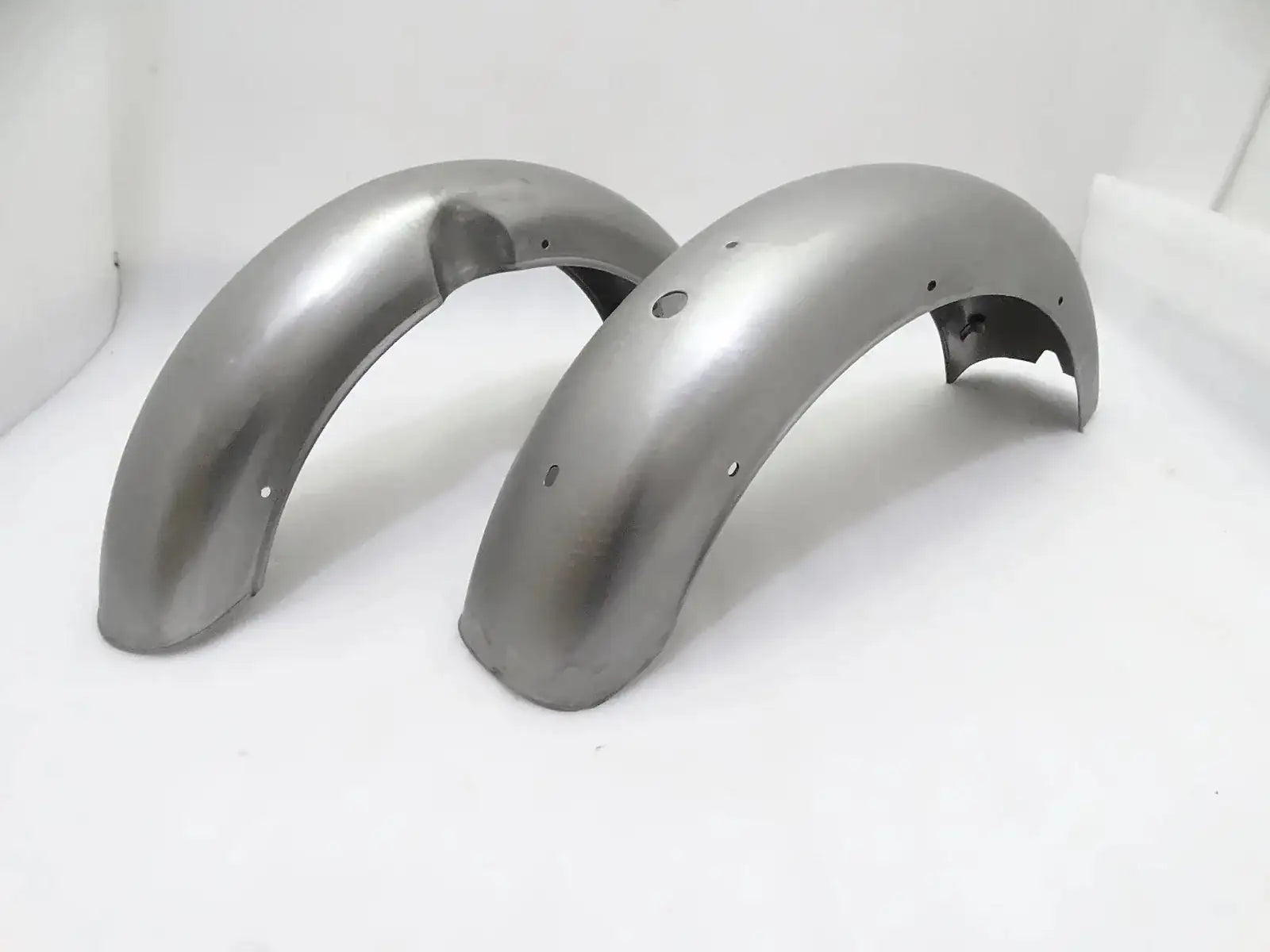 ROYAL ENFIELD CLASSIC C5 500cc RAW STEEL MUDGUARD SET - StellerGear