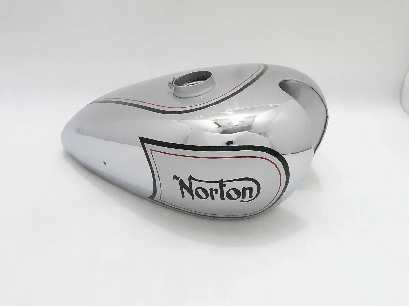 NORTON 16H SILVER PAINTED CHROME PETROL TANK - StellerGear