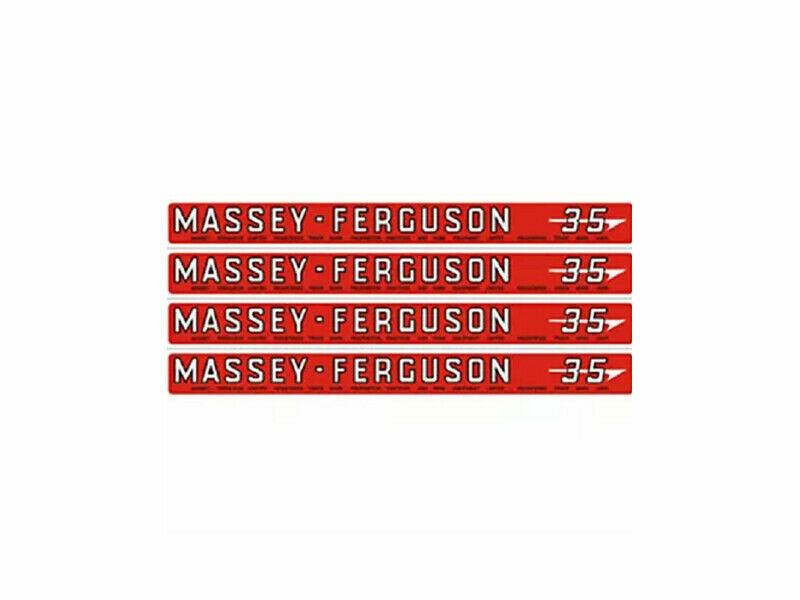 BONNET SIDE DECAL EMBLEM STICKER SET MF 35 New Compatible With Massey Ferguson - StellerGear