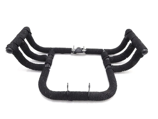 FRONT LEG GUARD WRAPPED WITH BLACK ROPE AIRFLY FOR ROYAL ENFIELD - StellerGear
