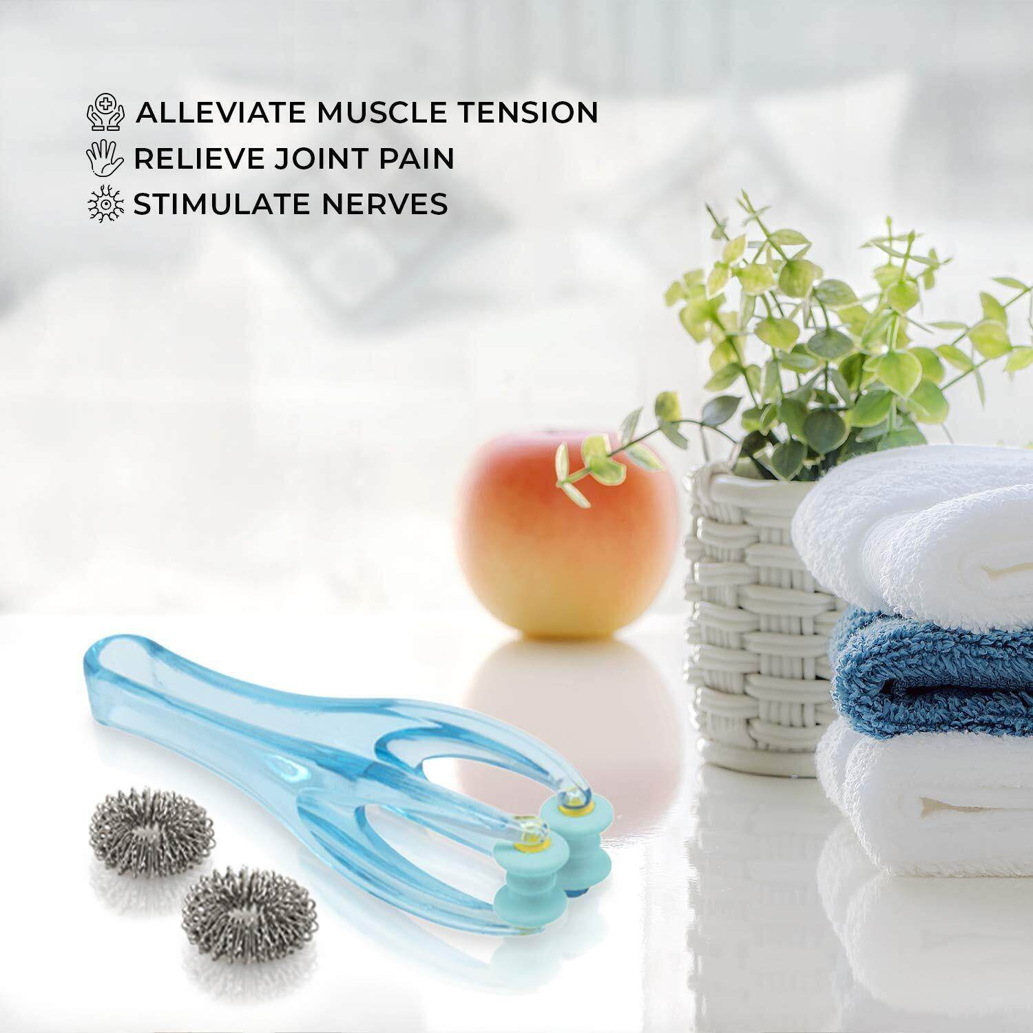 1pc Finger Roller & 2pc Accupressure Ring Massager - StellerGear