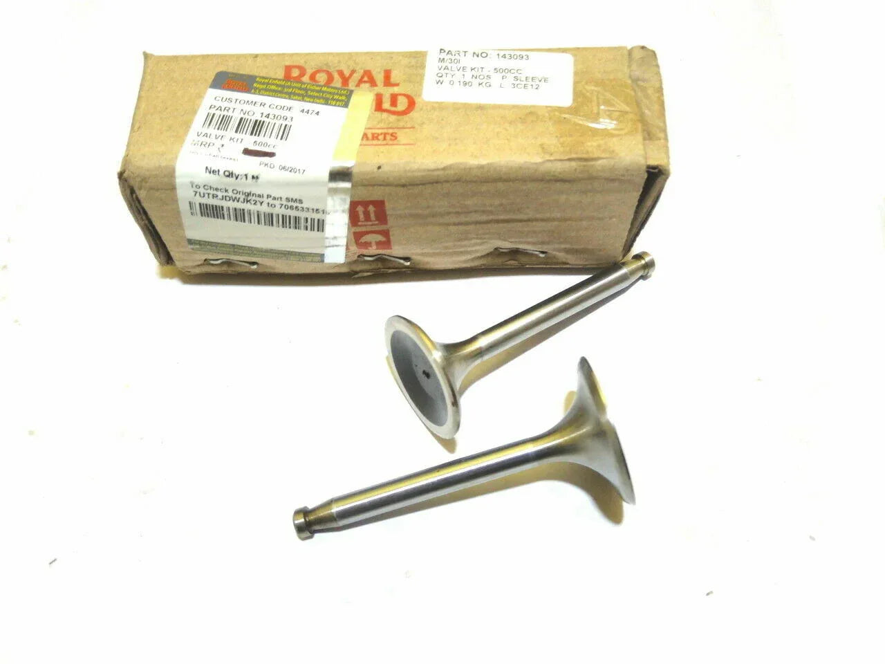 ROYAL ENFIELD BULLET ENGINE HEAD VALVE KIT 500cc MODEL - StellerGear