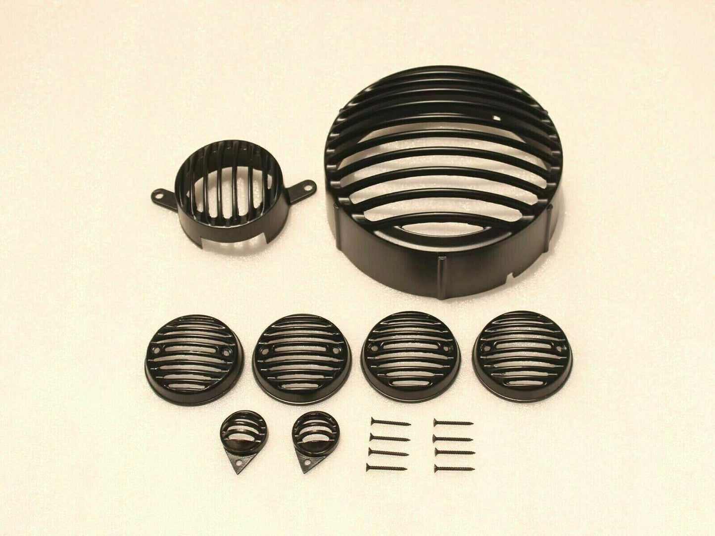 Headlight Grill Set Black Powder Coated Fits Royal Enfield Classic - StellerGear