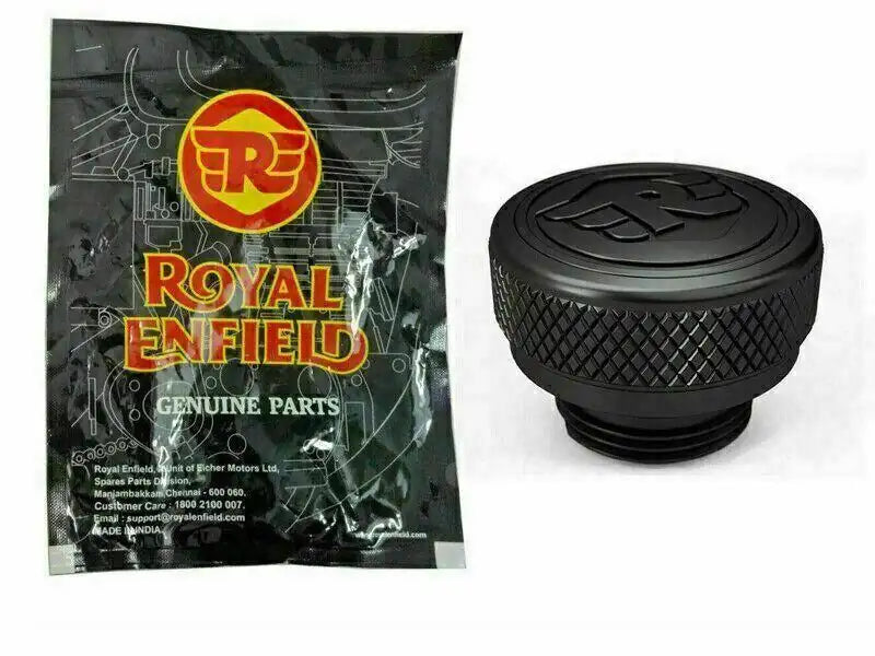 FOR Royal Enfield Interceptor 650cc Black Machined Oil Filler Cap - StellerGear