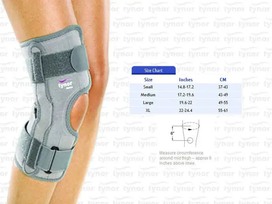 Tynor Functional Knee Brace Support Hinged Knee Cap-Small - StellerGear