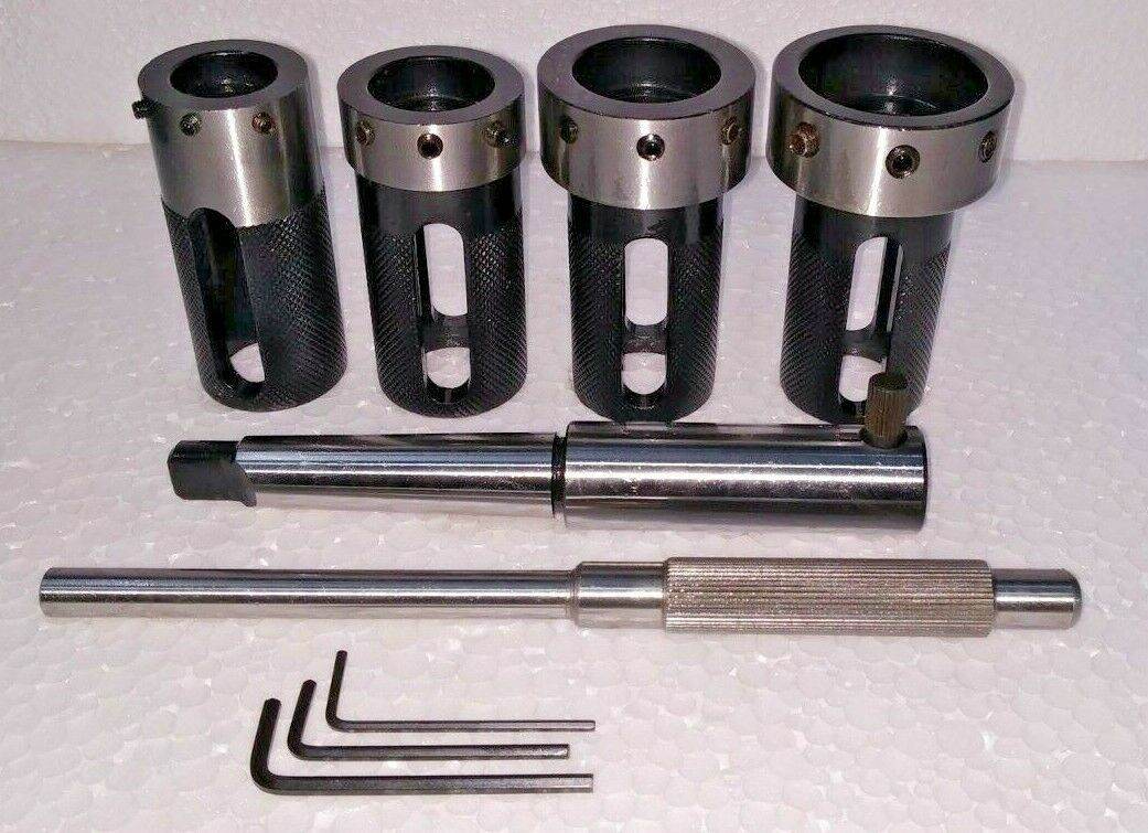 Lathe Tailstock Die Holder Set Of 4 Floating Type MT1 SHANK Holds Imperial Die - StellerGear