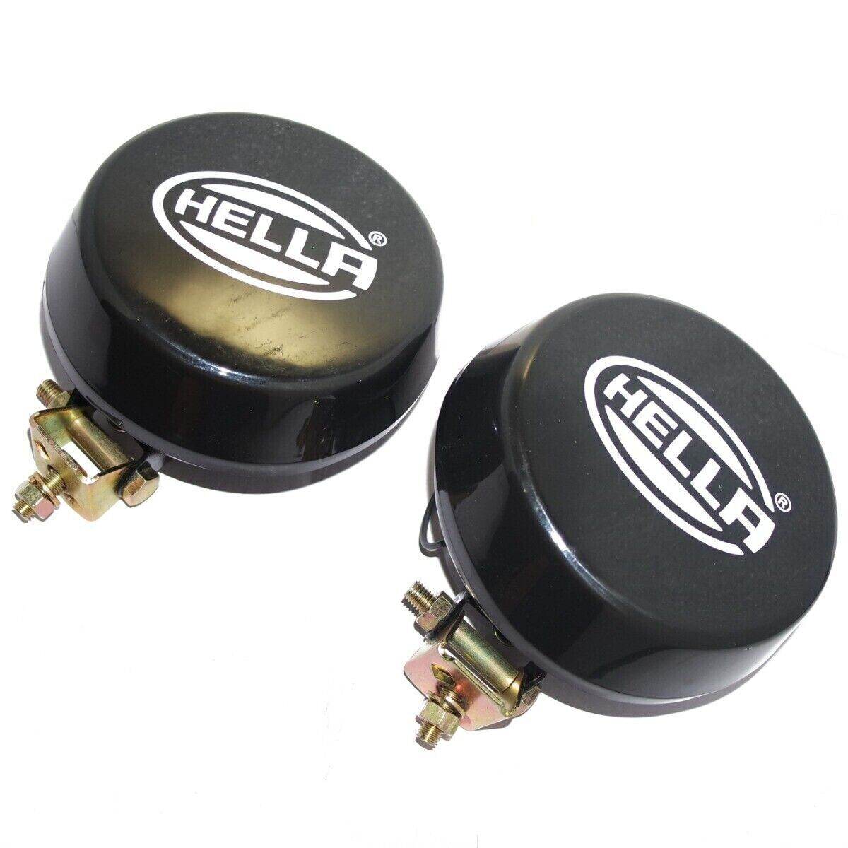 Pair Hella White Fog Lamp With Cover Without H3 Halogen Bulb Universal Fit - StellerGear