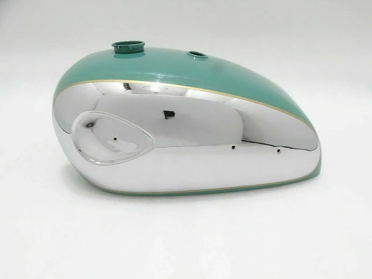 BSA Cb 33 500 cc Chrome Green painted Petrol Tank - StellerGear