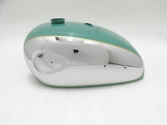 BSA Cb 33 500 cc Chrome Green painted Petrol Tank - StellerGear