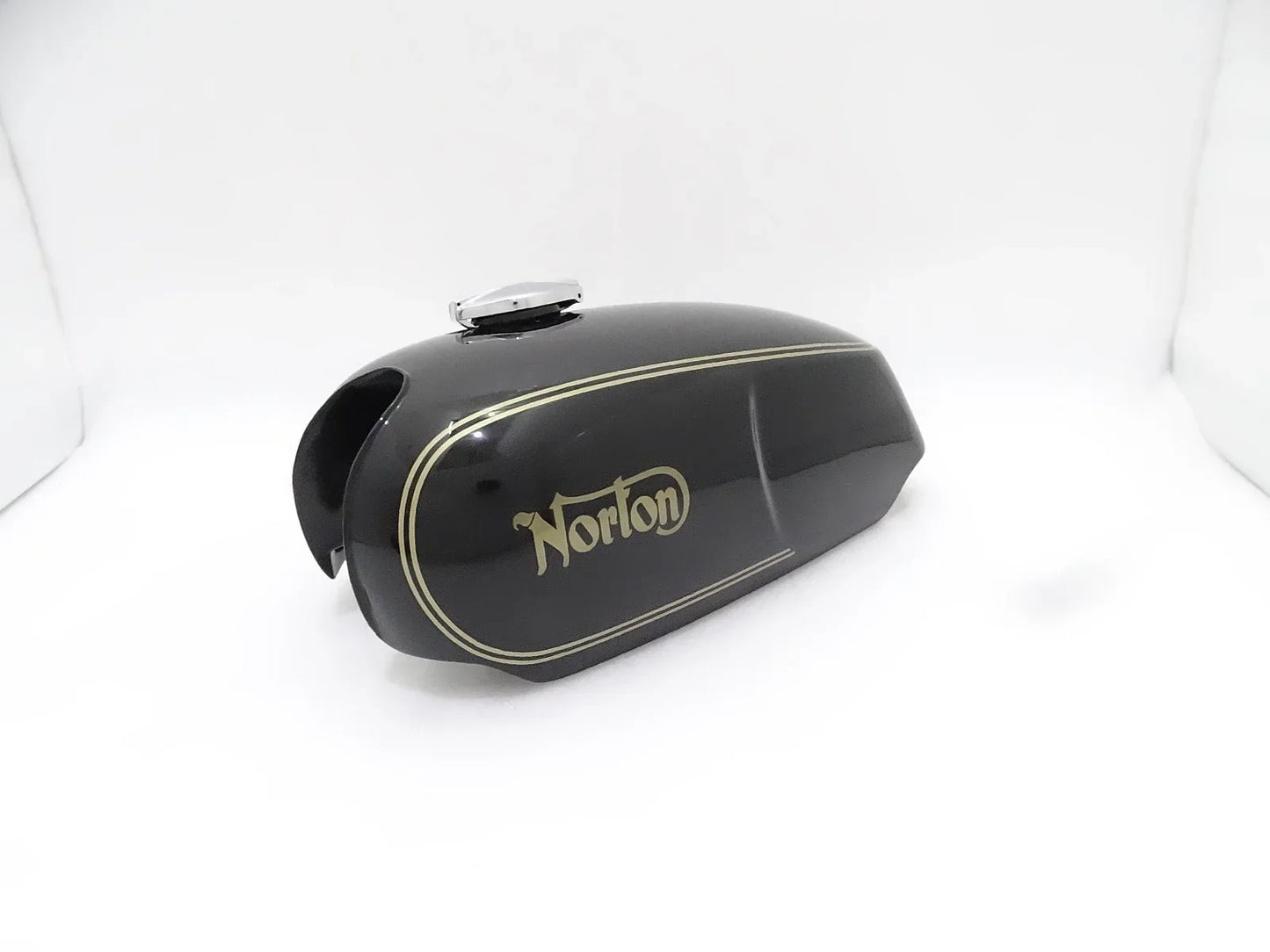 NORTON COMMANDO ROADSTER BLACK PAINTED PETROL TANK WITH CAP - StellerGear
