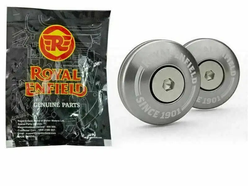 FOR Royal Enfield Interceptor 650 Machined Bar End Finisher Kit Silver - StellerGear