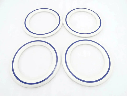 VESPA WHITE WALLS 8'' 4 PIECES FOR 2 TYRES 3.50X8 SIZE BLUE LINED - StellerGear