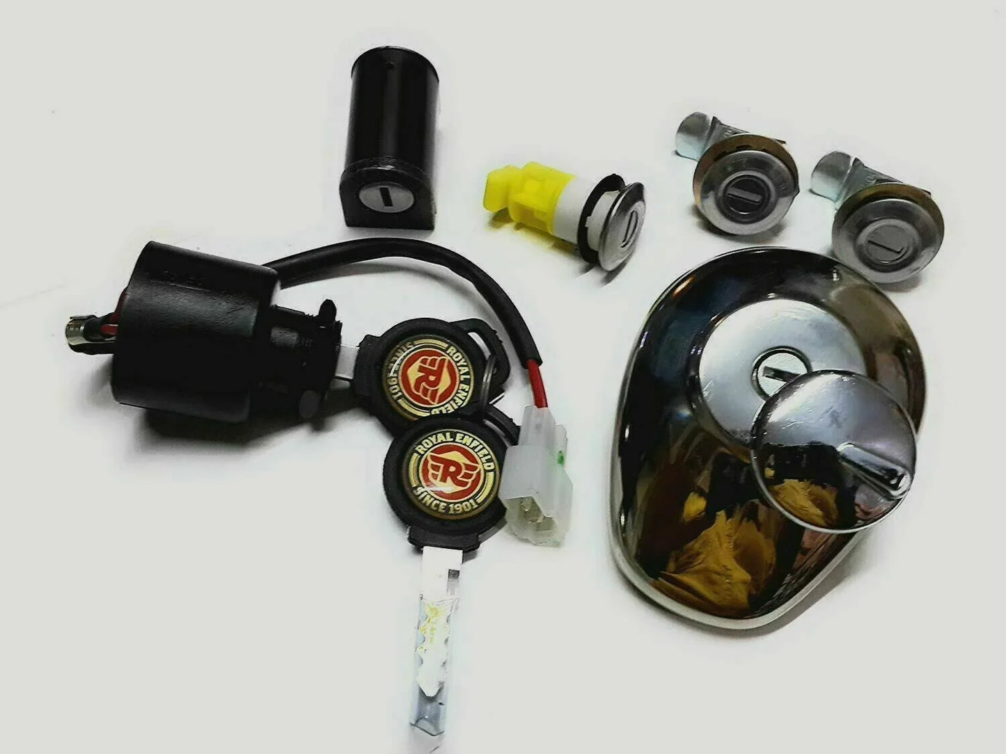 FIT FOR Royal Enfield Classic 500CC Common Ignition Key Lock full Set With Spare Keys - StellerGear