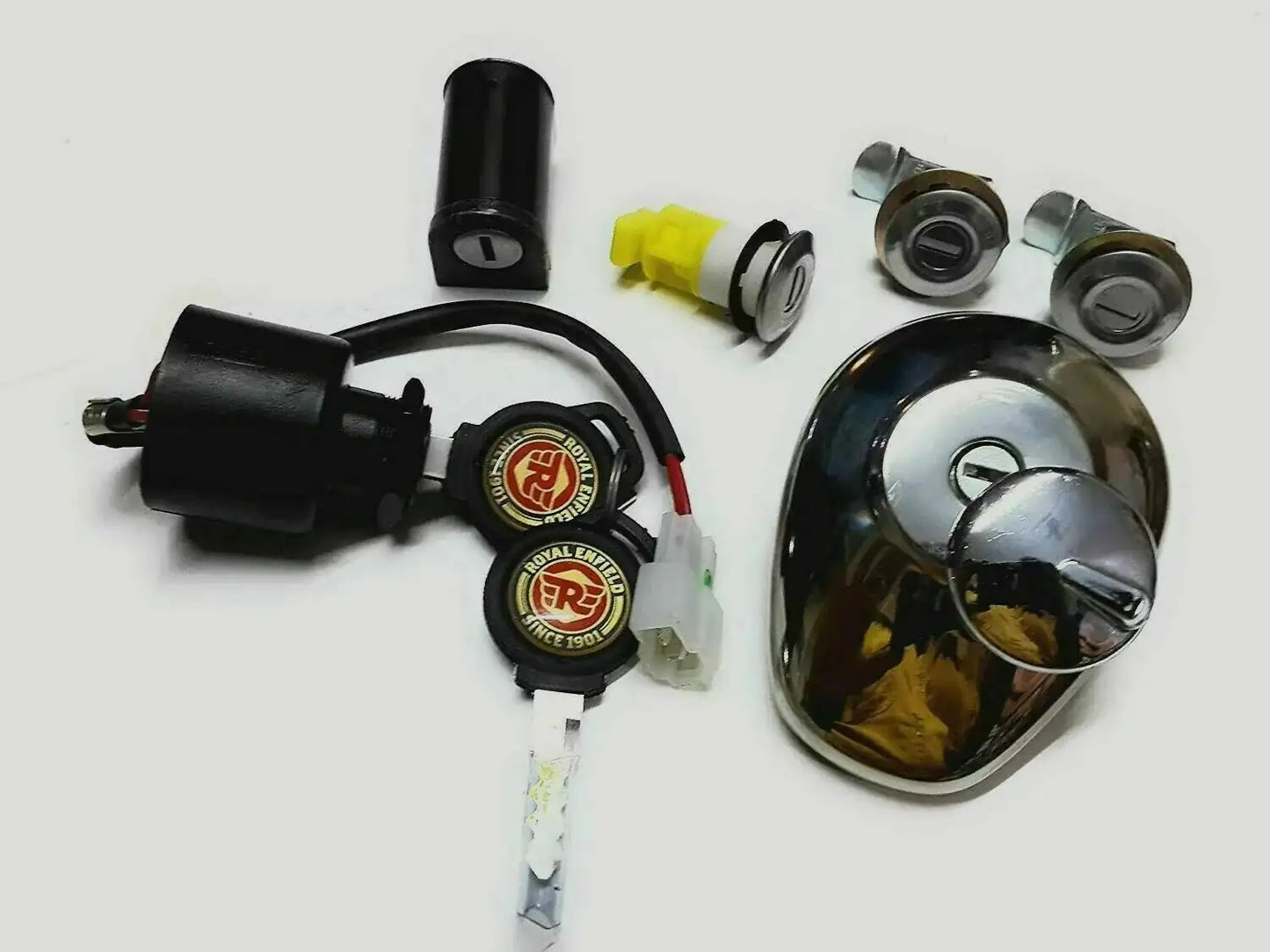 FIT FOR Royal Enfield Classic 500CC Common Ignition Key Lock full Set With Spare Keys - StellerGear