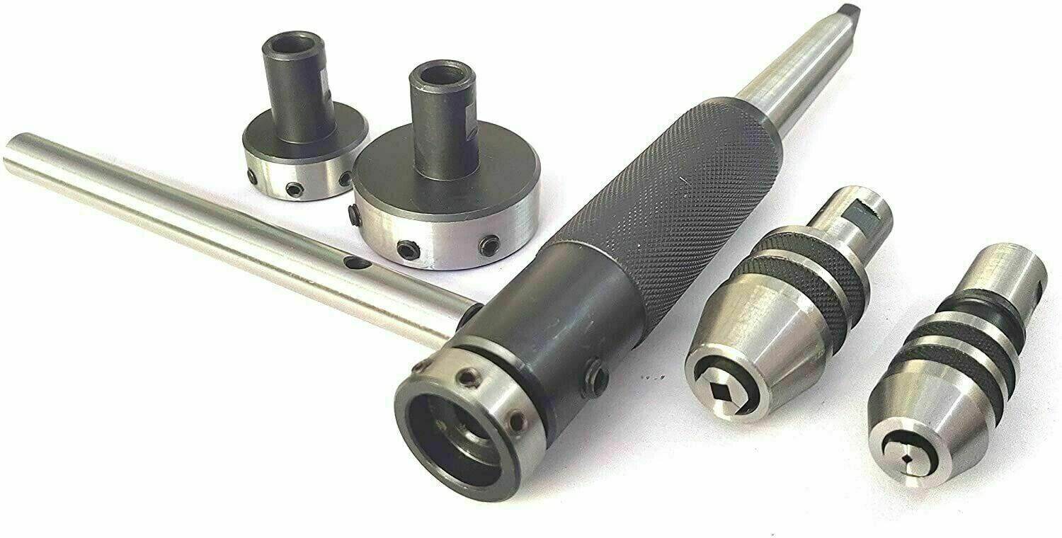 4MT Lathe Tailstock Tap And Die Holder set Sliding Floating Type MT4 Shank INCH - StellerGear