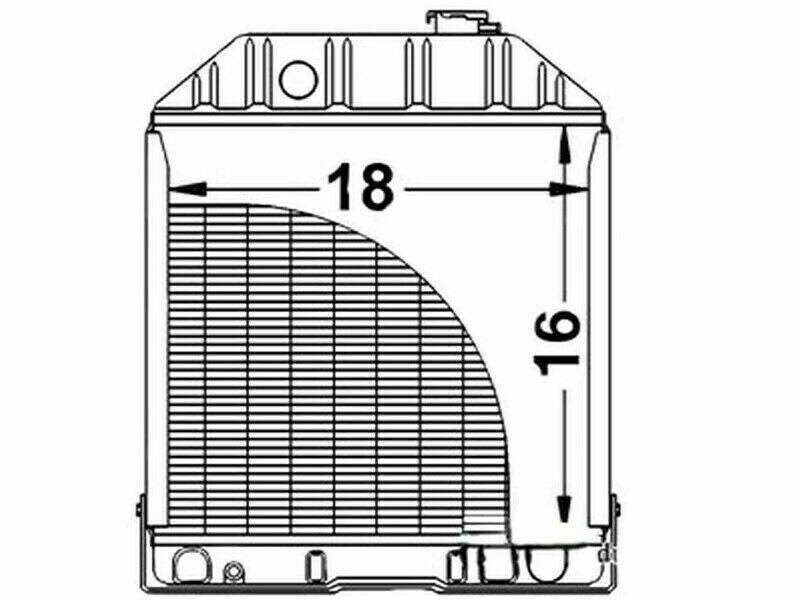 High Quality Copper Fin 4 Row Radiator Fits Ford Tractors 2000 2600 3000 3600 - StellerGear